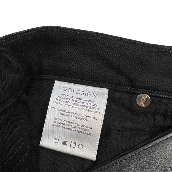 GOLDSIGN The High Rise Slim Jean in Slater Black W3343-672 Size 26 - Picture 4 of 12